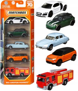 MATCHBOX SAMOCHODZIKI METALOWE MATTEL 5W1 AUTKA MBX EUROPEAN HIGHWAYS HKY17