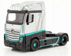 MERCEDES ACTROS CIĘŻARÓWKA SAMOCHÓD METALOWY TIR SREBRNY AUTO BBURAGO 1:43