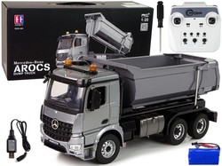 MERCEDES-BENZ AROCS CIĘŻARÓWKA Z WYWROTKĄ ZDALNIE STEROWANA DUŻA R/C 1:20