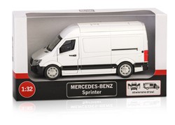 MERCEDES BENZ SPRINTER BIAŁY SAMOCHÓD DOSTAWCZY METALOWY POJAZD 1:32