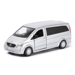 MERCEDES-BENZ VITO SREBRNY SAMOCHÓD METALOWY VAN POJAZD MODEL BBURAGO 1/32