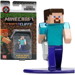 MINECRAFT FIGURKA KOLEKCJONERSKA METALOWA NANO METALFIGS STEVE-IRON PICKAXE