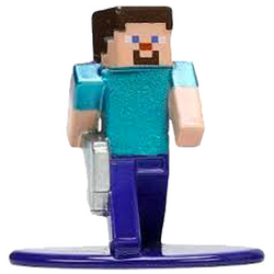 MINECRAFT FIGURKA KOLEKCJONERSKA METALOWA NANO METALFIGS STEVE-IRON PICKAXE