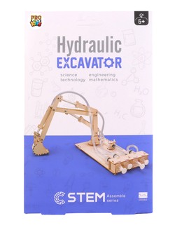 MODEL DO SKŁADANIA KOPARKA HYDRAULICZNA DREWNIANA CUDA MECHANIKI RAMIĘ