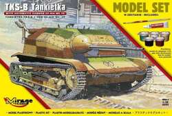 MODEL DO SKLEJANIA POLSKA TANKIETKA TKS-B POJAZD WOJSKOWY 1:35 MIRAGE HOBBY