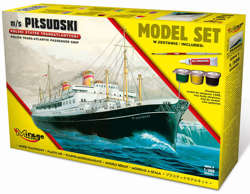 MODEL DO SKLEJANIA POLSKI STATEK TRANSATLANTYCKI M/S PIŁSUDSKI 1:500 MIRAGE