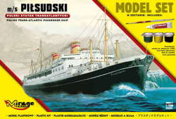 MODEL DO SKLEJANIA POLSKI STATEK TRANSATLANTYCKI M/S PIŁSUDSKI 1:500 MIRAGE