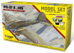 MODEL DO SKLEJANIA SAMOLOT BOMBOWY PZL-37 A ŁOŚ 1:72 MIRAGE HOBBY