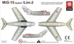 MODEL DO SKLEJANIA SAMOLOT MIG-15 FAGOT LIM-2 1:72 PLASTYK