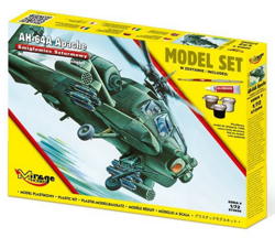 MODEL DO SKLEJANIA ŚMIGŁOWIEC SZTURMOWY AH-64A APACHE 1:72 MIRAGE HOBBY