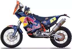 MOTOCYKL KTM 450 RALLY RED BULL DAKAR MODEL METALOWY BBURAGO 1/18