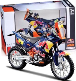 MOTOCYKL KTM 450 RALLY RED BULL DAKAR MODEL METALOWY BBURAGO 1/18