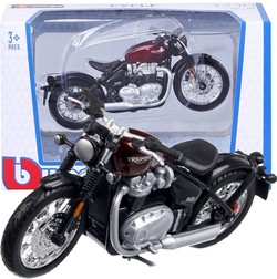 MOTOCYKL TRIUMPH BONNEVILLE BOBBER METALOWY MODEL POJAZD BBURAGO 1/18