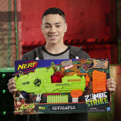 NERF PISTOLET WYRZUTNIA ZOMBIE STRIKE REVREAPER 10 STRZAŁEK POCISKÓW HASBRO