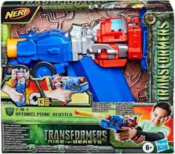 NERF TRANSFORMERS OPTIMUS PRIME PISTOLET WYRZUTNIA ROBOT 2w1 POCISKI HASBRO