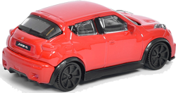 NISSAN JUKE-R CZERWONY SAMOCHÓD METALOWY AUTO MODEL POJAZD BBURAGO 1:43