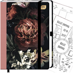 ORGANIZER PLANER BULLET JOURNAL NOTATNIK A5 FLOWERS KWIATY INTERDRUK