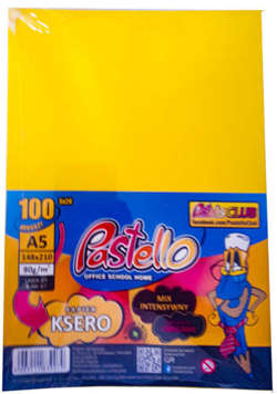 PAPIER KSERO KOLOROWY A5/100 ARKUSZY 80G  PASTELLO