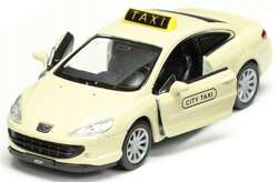 PEUGEOT COUPE 407 TAXI METALOWE AUTO KOLEKCJONERSKIE WELLY 1:34