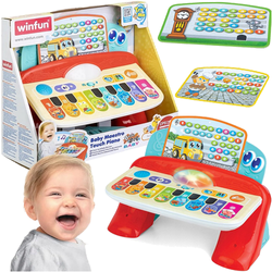 PIANINKO INTERAKTYWNE DOTYKOWE KEYBOARD WINFUN SMILY PLAY EDUKACYJNE