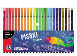 PISAKI MARKERY SZKOLNE W ETUI MAZAKI 24 KOLORY - KIDEA DERFORM