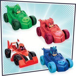 PJ MASKS PIDŻAMERSI TOR WYŚCIGOWY Z 4 POJAZDAMI AUTKA FIGURKI ZESTAW HASBRO