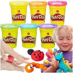 PLAY-DOH CIASTOLINA ZESTAW 6 KOLORÓW MASA PLASTYCZNA W SŁOICZKACH HASBRO