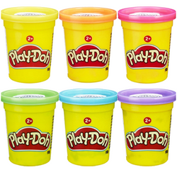 PLAY-DOH CIASTOLINA ZESTAW 6 KOLORÓW MASA PLASTYCZNA W SŁOICZKACH HASBRO