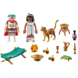 PLAYMOBIL ASTERIX CEZAR I KLEOPATRA Z LAMPARTEM FIGURKI AKCESORIA 71270