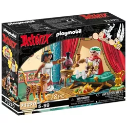 PLAYMOBIL ASTERIX CEZAR I KLEOPATRA Z LAMPARTEM FIGURKI AKCESORIA 71270