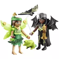 PLAYMOBIL AYUMA LEŚNA WRÓŻKA LAMIKA I WRÓŻNA NERISSA NIETOPERZ FIGURKI