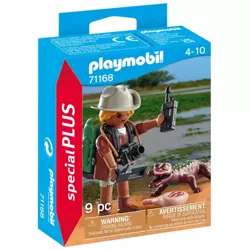 PLAYMOBIL BADACZ Z ALIGATOREM FIGURKA AKCESORIA SPECIAL PLUS 9 EL.