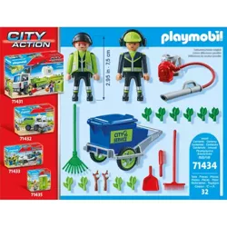 PLAYMOBIL CITY ACTION ZESPÓŁ SPRZĄTAJĄCY MIASTO FIGURKI AKCESORIA 71434