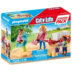 PLAYMOBIL CITY LIFE OPIEKUNKA Z WÓZKIEM FIGURKI PLAC ZABAW PIASKOWNICA