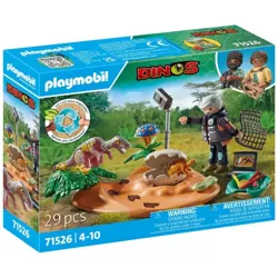 PLAYMOBIL DINOS DINOZAURY GNIAZDO STEGOSAURUSA I ZŁODZIEJ JAJ FIGURKI 71526