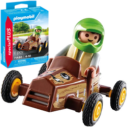 PLAYMOBIL DZIECKO Z GOKARTEM AUTO WYŚCIGOWE FIGURKA KASK SPECIAL PLUS 6 EL.