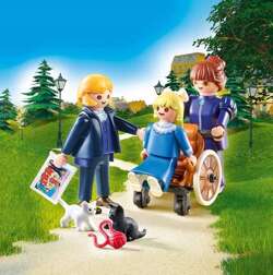 PLAYMOBIL HEIDI KLARA Z TATĄ I PANNĄ ROTTENMEIER FIGURKI WÓZEK INWALIDZKI