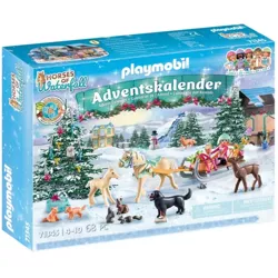 PLAYMOBIL HORSE KALENDARZ ADWENTOWY KONIE ŚWIĄTECZNY KULIG FIGURKI SANIE