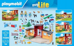 PLAYMOBIL HOTEL DLA ZWIERZĄT "ŁAPKA" MY LIFE 159 EL. FIGURKI AKCESORIA