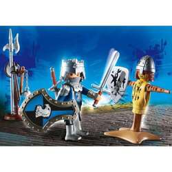 PLAYMOBIL KNIGHTS TRENING RYCERZA MIECZ TOPÓR TARCZA KUKŁA FIGURKI