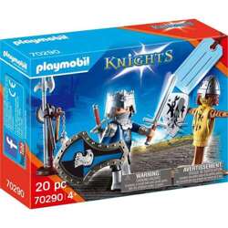 PLAYMOBIL KNIGHTS TRENING RYCERZA MIECZ TOPÓR TARCZA KUKŁA FIGURKI