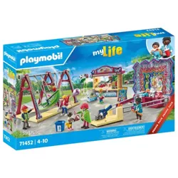 PLAYMOBIL MY LIFE WESOŁE MIASTECZKO LUNAPARK FIGURKI AKCESORIA 135EL. 71452