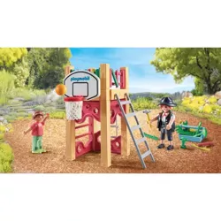 PLAYMOBIL PANI CIEŚLA W PRACY PLAC ZABAW FIGURKI AKCESORIA MY LIFE 58 EL.