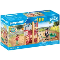 PLAYMOBIL PANI CIEŚLA W PRACY PLAC ZABAW FIGURKI AKCESORIA MY LIFE 58 EL.