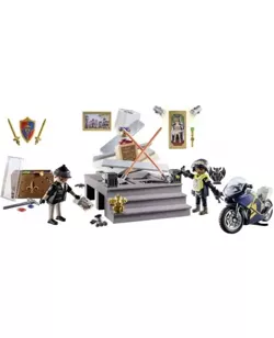 PLAYMOBIL POLICJA KALENDARZ ADWENTOWY KRADZIEŻ W MUZEUM FIGURKI MOTOCYKL