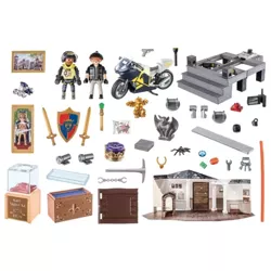 PLAYMOBIL POLICJA KALENDARZ ADWENTOWY KRADZIEŻ W MUZEUM FIGURKI MOTOCYKL