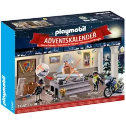 PLAYMOBIL POLICJA KALENDARZ ADWENTOWY KRADZIEŻ W MUZEUM FIGURKI MOTOCYKL