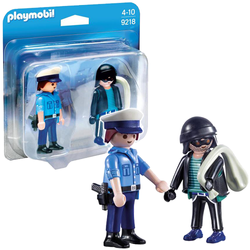 PLAYMOBIL POLICJANT I ZŁODZIEJ WŁAMYWACZ Z WORKIEM FIGURKI AKCESORIA