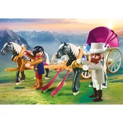 PLAYMOBIL PRINCESS ROMANTYCZNA BRYCZKA KONIE FIGURKI 60 ELEMENTÓW 70449