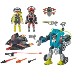 PLAYMOBIL ROBOT KONTRA SZYBOWIEC FUNKCJA STRZELANIA FIGURKI AKCESORIA 71578